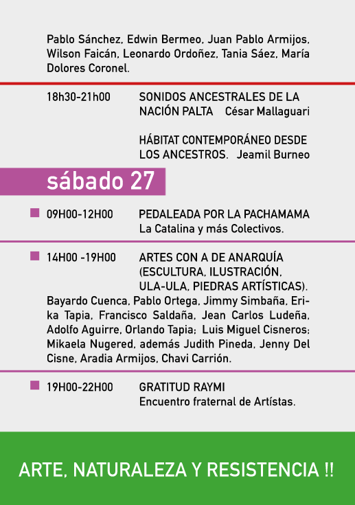 Festival Madre Tierra. Ñaño Casa Museo. Loja