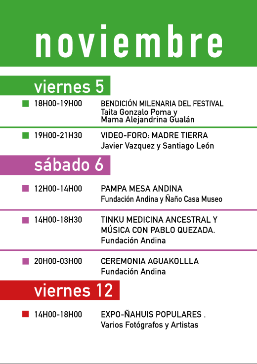 Festival Madre Tierra. Ñaño Casa Museo. Loja
